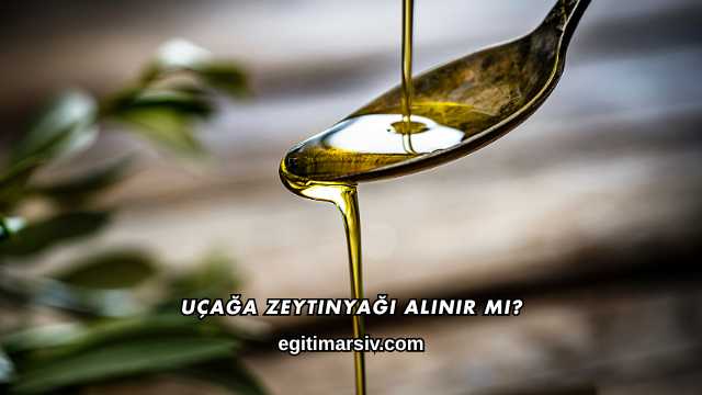 Uçağa Zeytinyağı Alınır mı?