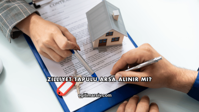 Zilliyet Tapulu Arsa Alınır mı?